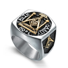 Factory Price Custom Logo Best Quality Stainless Steel Exquisite Ring Masonic Item Collectible Rings
